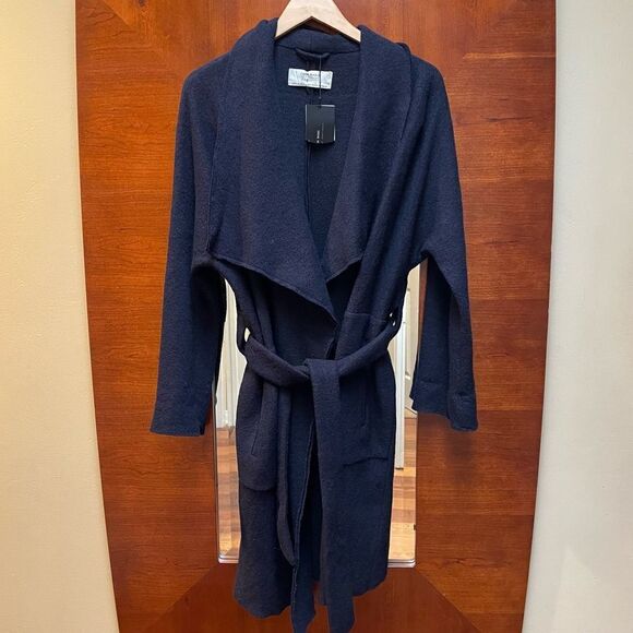 NWT ZARA Wool Shawl Belted Coat XS - Picture 3 of 8